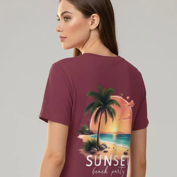SUNSET GRAPHIC PRINTED REGULAR T-SHIRT