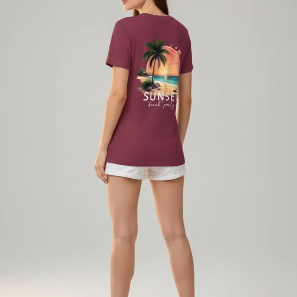 SUNSET GRAPHIC PRINTED REGULAR T-SHIRT