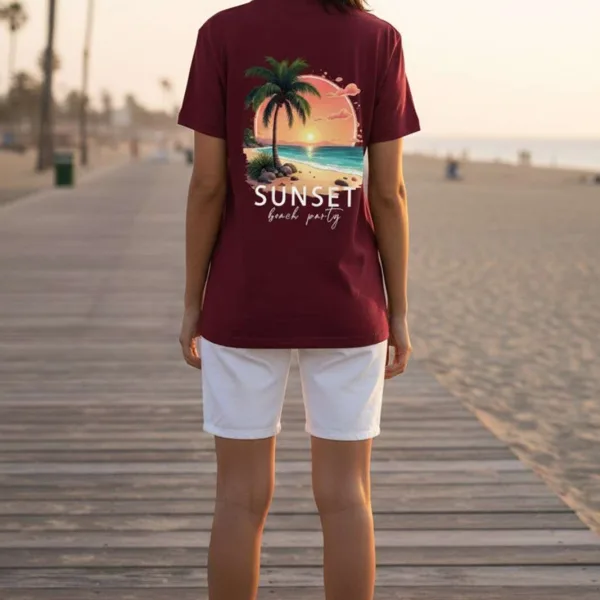 SUNSET GRAPHIC PRINTED REGULAR T-SHIRT