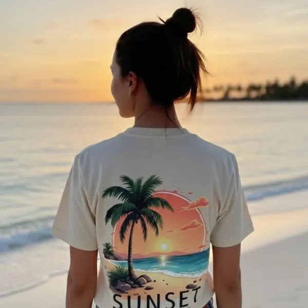 SUNSET GRAPHIC PRINTED REGULAR T-SHIRT