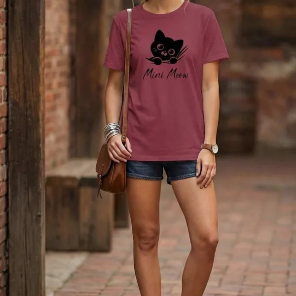 CAT GRAPHIC PRINTED REGULAR TEE