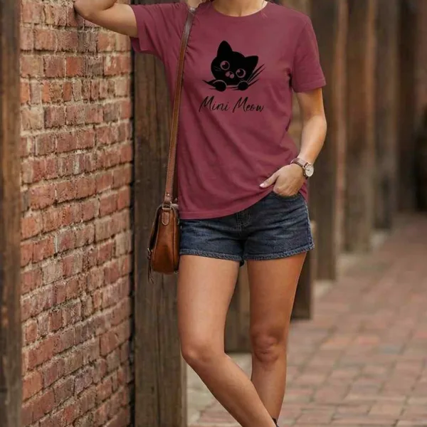 CAT GRAPHIC PRINTED REGULAR TEE