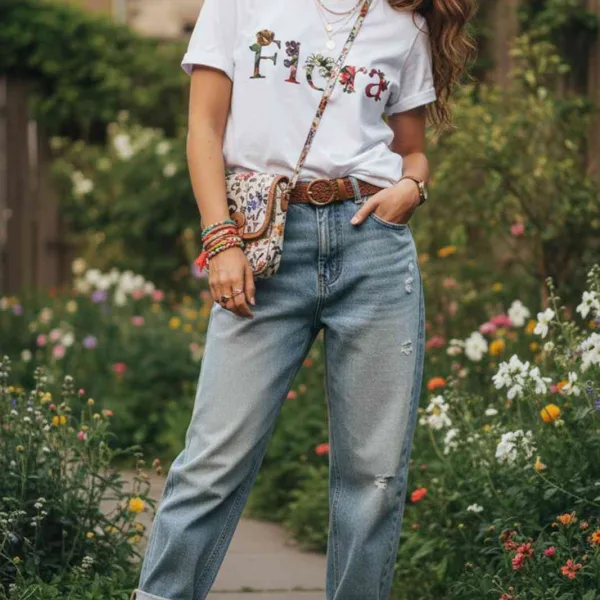 FLORA GRAPHIC PRINTED REGULAR TEE