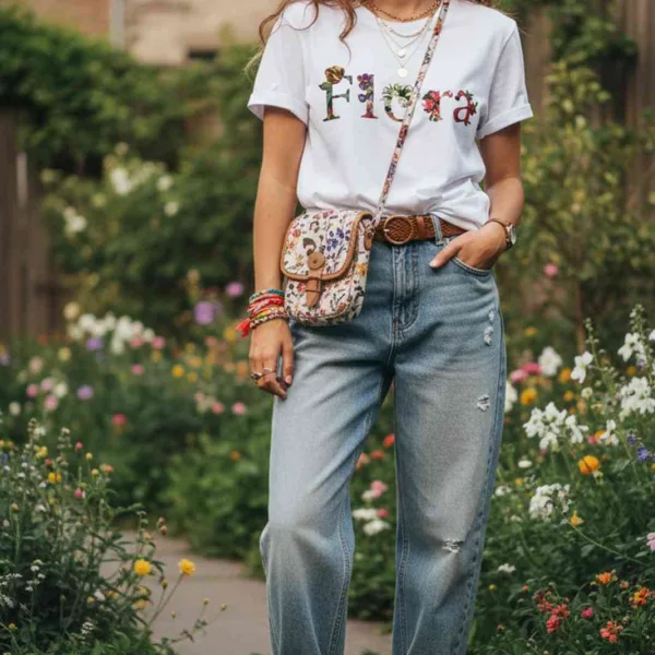 FLORA GRAPHIC PRINTED REGULAR TEE