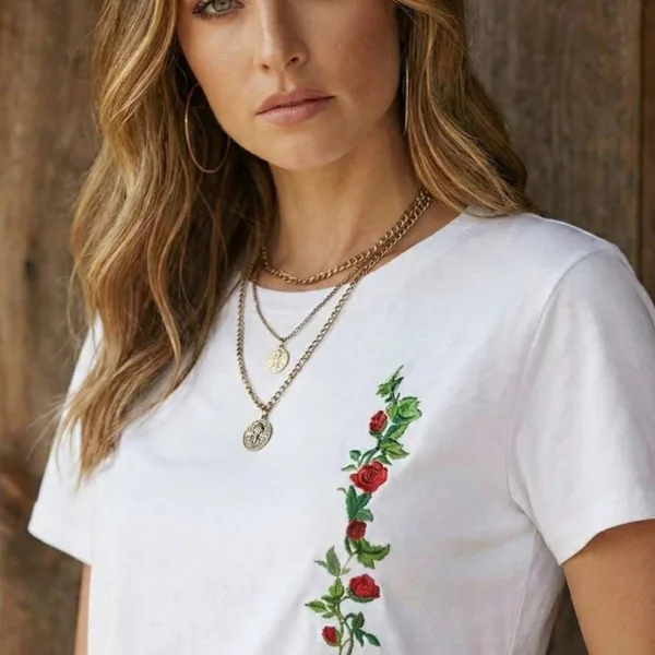 FLOWER LINE PRINTED REGULAR TEE