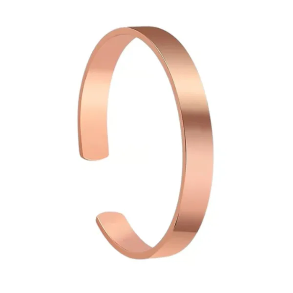 Elegant Rose Gold-Plated Open Cuff Bracelet Kada