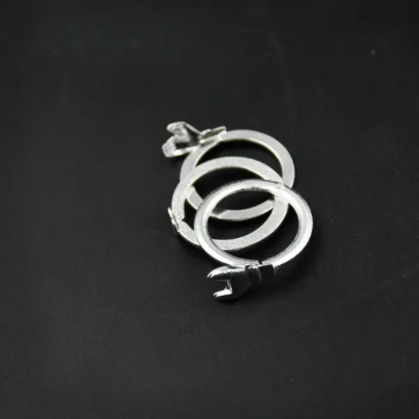 Three Interlocking Silver Ring for Women & Girls