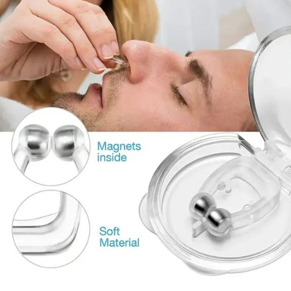Anti-Snore Nose Clip for Heavy Snorers – Magnetic Silicone Snore Stopper