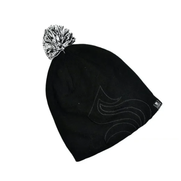 Men's and Women's Skull Slouchy Winter Woolen Knitted Black Inside Fur Beanie Cap
