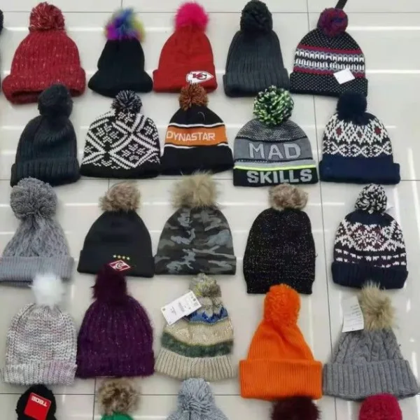 Cap for Winter Woolen Knitted Black Inside Fur Caps