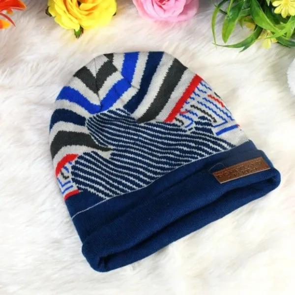 Winter Woolen Knitted Cap with Inner Fur Lining