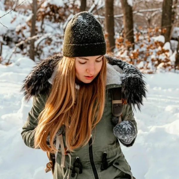 Classic Winter Knit Beanie Cap – Solid Black