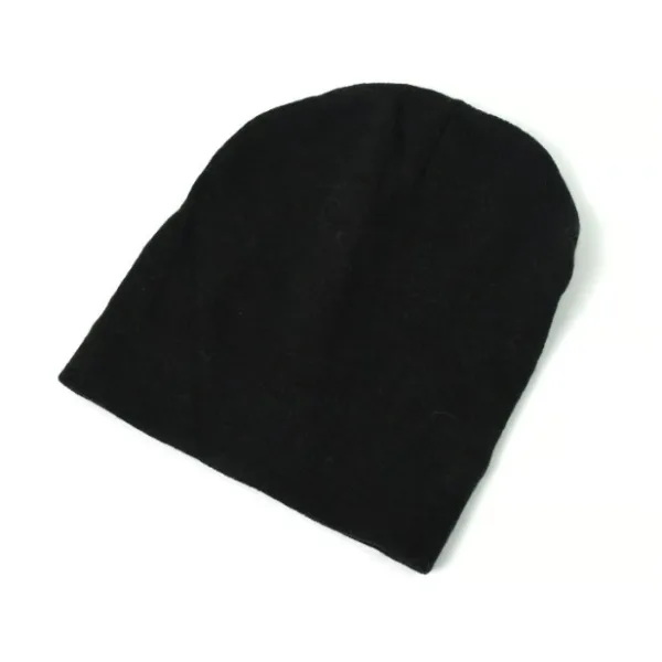 Classic Winter Knit Beanie Cap – Solid Black
