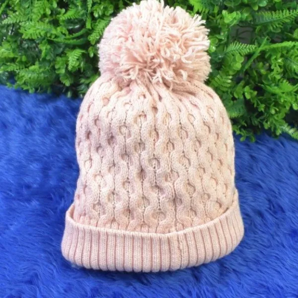 Women’s Knit Winter Beanie with Pom-Pom