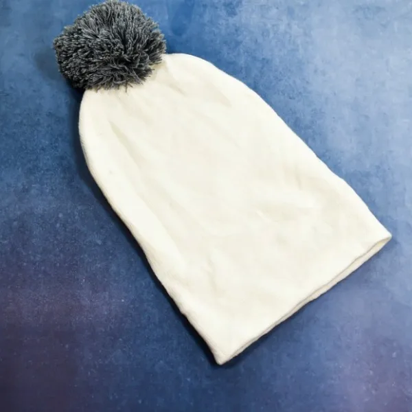 Classic Ribbed Knit Beanie with Pom-Pom