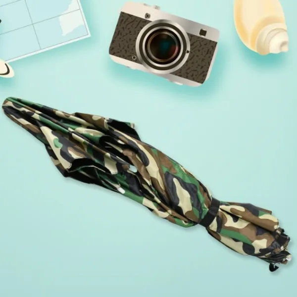 WinnXi Camouflage Umbrella Hat with Elastic Band – Hands-Free Sun & Rain Protection