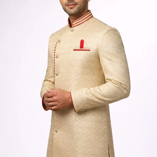 Men’s Indo-Western Sherwani in Premium Woven Fabric – Designer Ethnic Wear