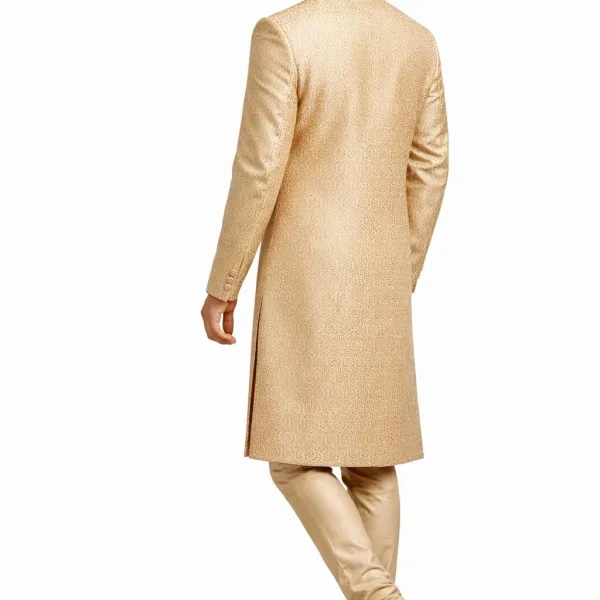 Men’s Designer Indo-Western Sherwani in Premium Jacquard Fabric – Festive Ethnic Wear