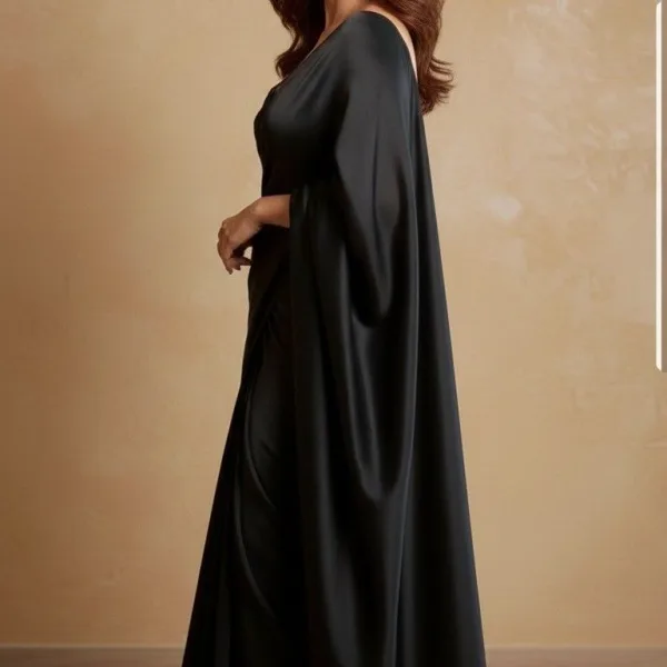 Pure Plain Satin Silk Saree with Matching Blouse Piece