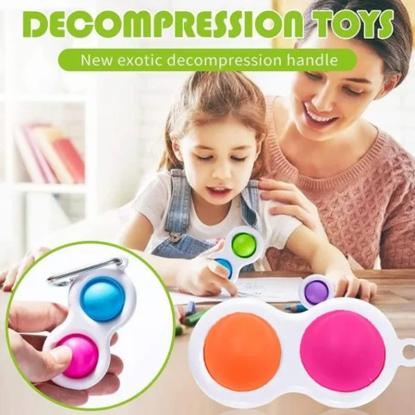 Simple Dimple Fidget Toy Mini Keychain