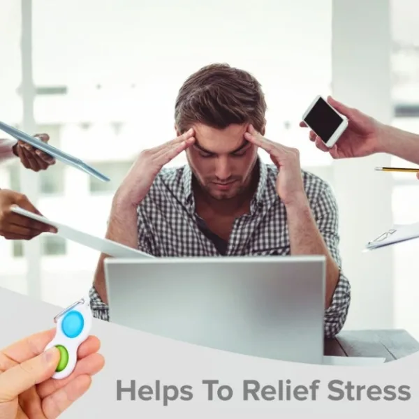 Simple Dimple Fidget Toy Mini Keychain