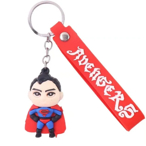 Cute Cartoon Silicone 3D Key Chain with Metal Hook & Strap (Pack of 1)