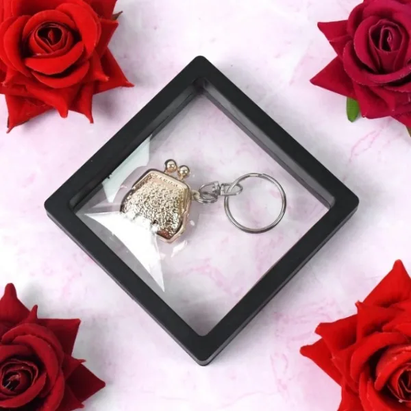 Nail Clipper Keychain With 3D Floating Frame Display Case (1 Set)