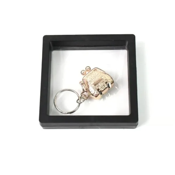 Nail Clipper Keychain With 3D Floating Frame Display Case (1 Set)