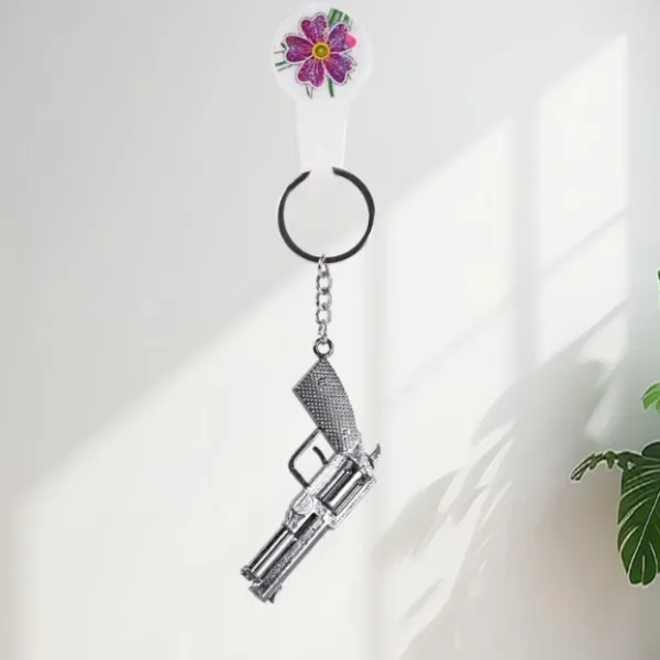 Gun Keychain Metal Weapon Key Rings Pendant for Men, Birthday Gifts (1 Pc / Mix Design)