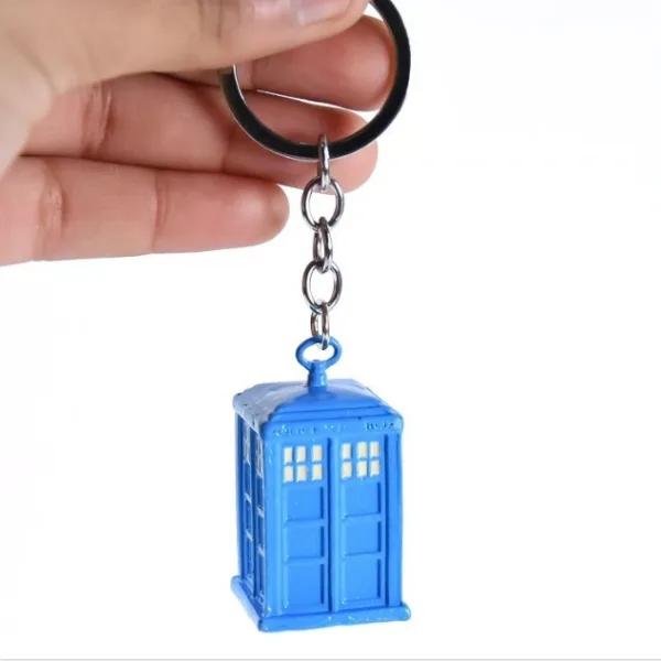Police Booth Box Shape 3 D Metal Keychain (1 Pc)