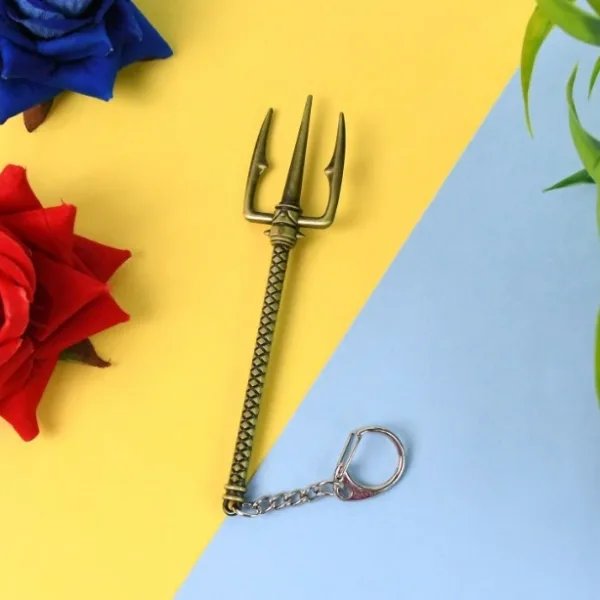 Aquaman Metal Keychain - Durable Stainless Steel Design (1 Pc)