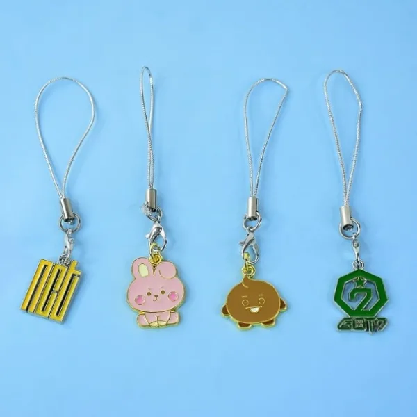 Cartoon Metal Mobile Straps and Keychains (1 Pc & mix Design)