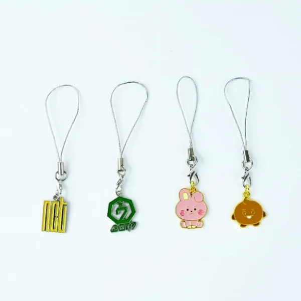 Cartoon Metal Mobile Straps and Keychains (1 Pc & mix Design)