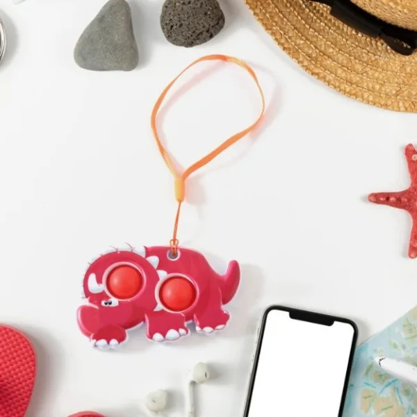 Silicone Push Pop Bubble Fidget Toy Keychain (1 Pc)