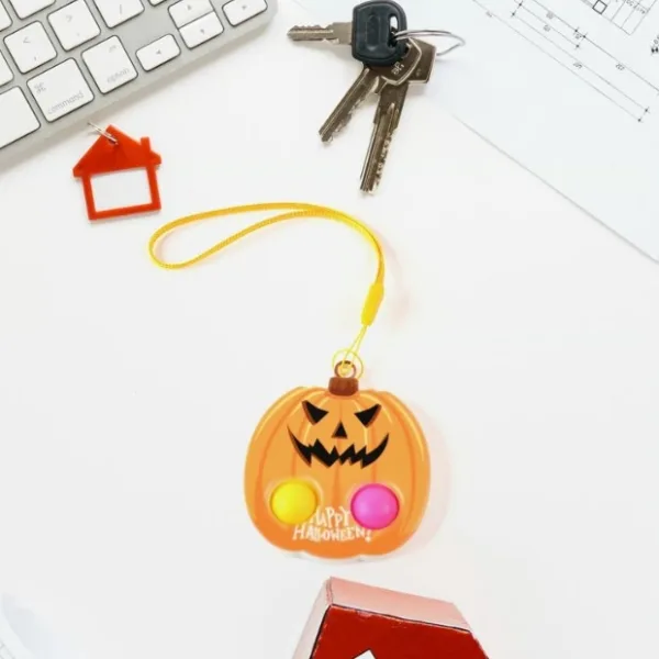 Silicone Push Bubble Fidget Keychain Toy (1 Pc)