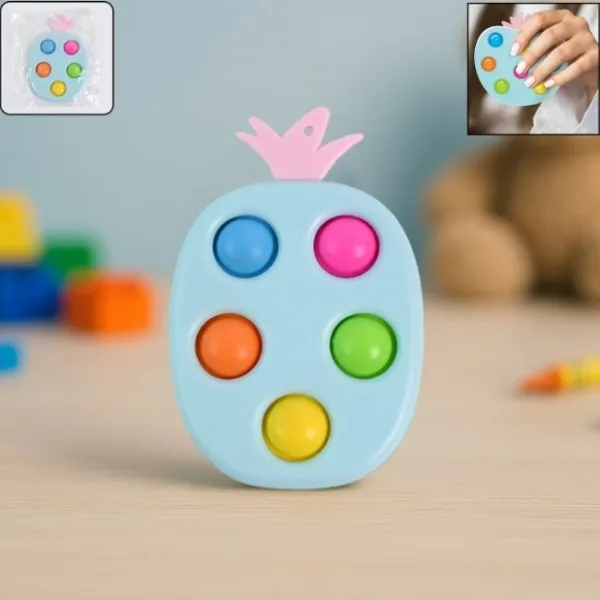 Silicone Push Pop Keychain Toy for Kids (1 Pc)