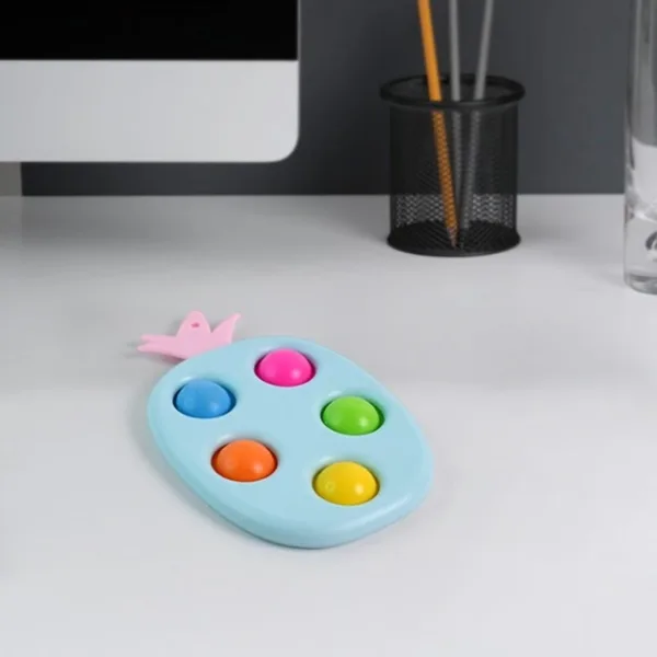 Silicone Push Pop Keychain Toy for Kids (1 Pc)