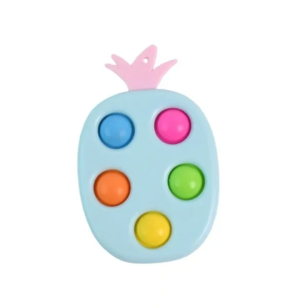 Silicone Push Pop Keychain Toy for Kids (1 Pc)