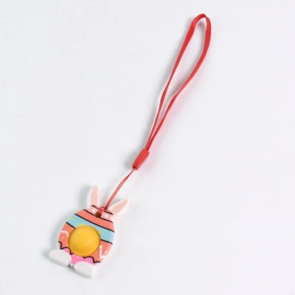 Cute Bunny-Shaped Pop It Fidget Toy Keychain (1 Pc)