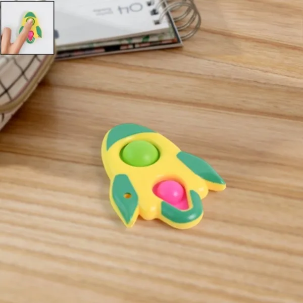 Rocket Shaped Dimple Keychain Toy (1 Pc)