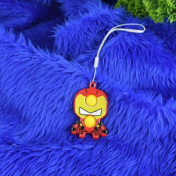 Creative Cartoon Style Mini Push Pop Bubble Keychain (1 Pc)