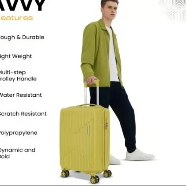 Yellow 55 cm Cabin Suitcase - Lightweight & Durable
