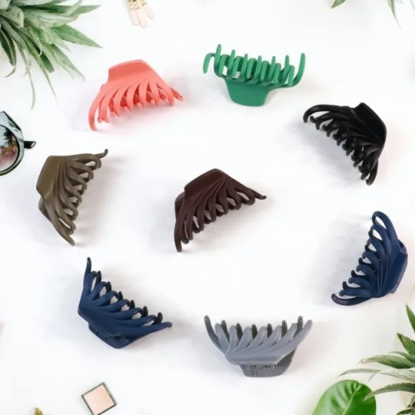 Plastic Hair Clamp Grip, Simple Matte Hair Barrette Clamp