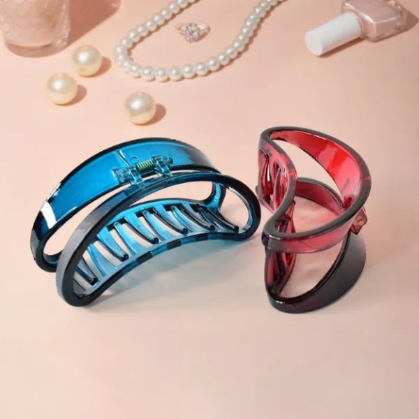 Plastic Hair Clamp Grip, Simple Matte Hair Barrette Clamp