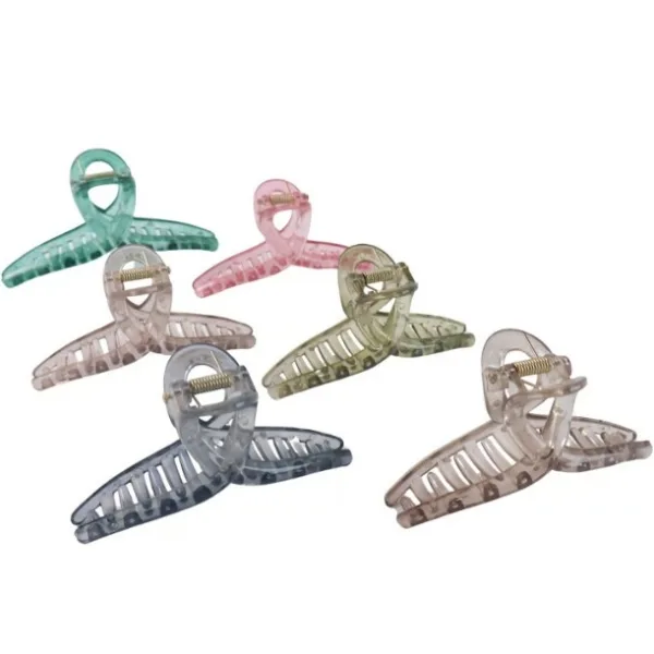 Hair Clutcher Clips (Mix Design, Multicolor / 12 Pc)