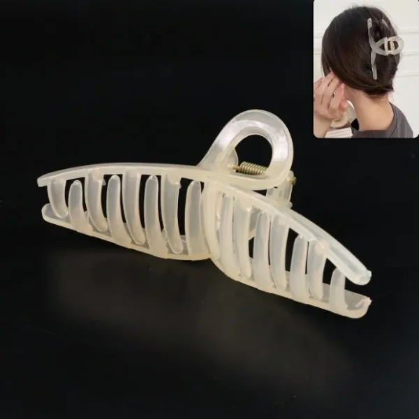 Big Plastic Hair Claw Clips Strong Clips (1 Pc / Mix Color), Hair accessories