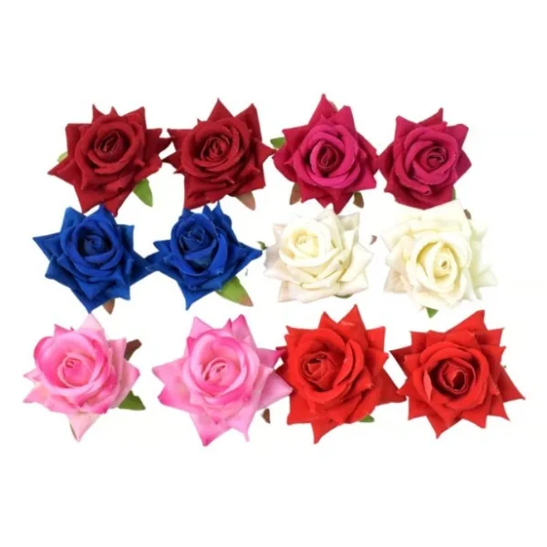 Colourful Flowing Flower Hair Pin (12 Pcs Set / Mix Color), Hair accessories