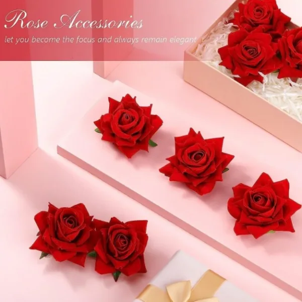 Colourful Flowing Flower Hair Pin (4 Pcs Set / Mix Color)