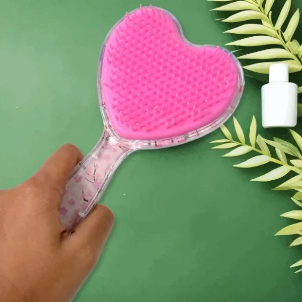 Heart Shape Hair Brush Massage Shower Comb (1 Pc), Hair accessories