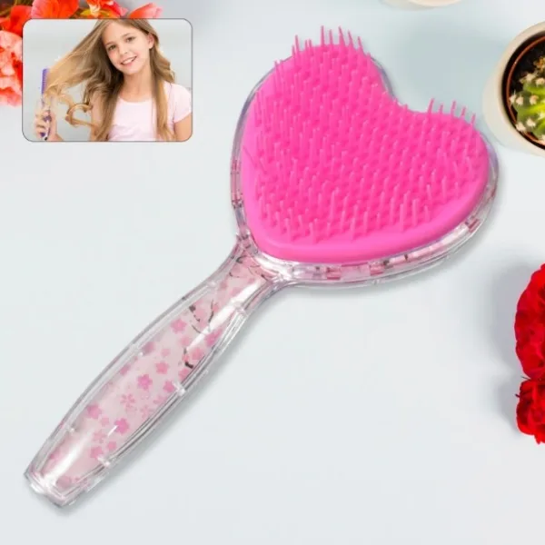 Heart Shape Hair Brush Massage Shower Comb (1 Pc), Hair accessories